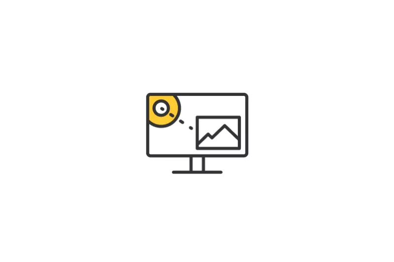 Flat Icon of Computer Vision