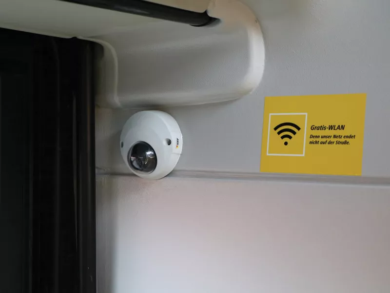 Camera on wall