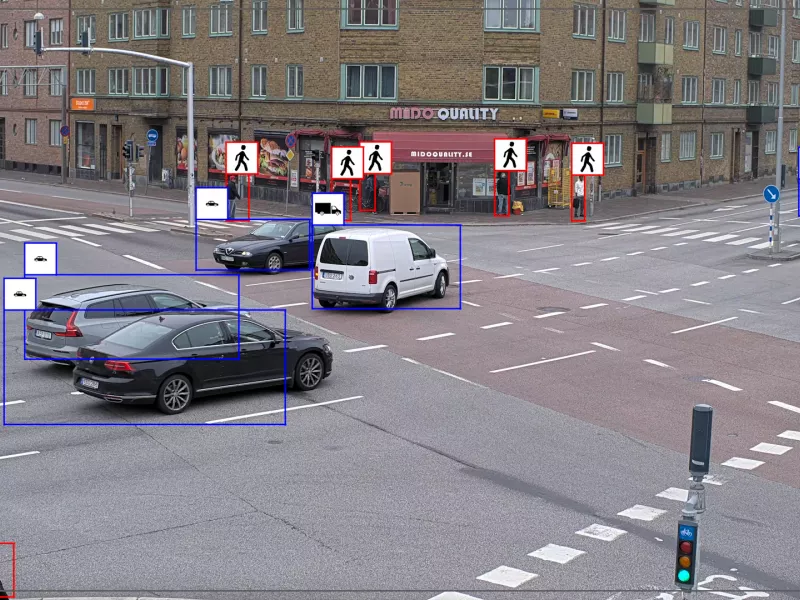 Traffic intersection with cars 