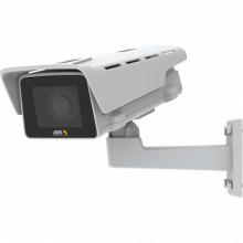 AXIS M1137-E IP Camera has Lightfinder and Forensic WDR. The product is viewed from its left angle.