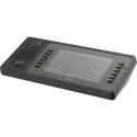 Black AXIS C6110 Network Paging Console viewed from its left