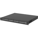 Black AXIS D8248 Managed PoE++ Switch viewed from its left angle