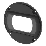 Black front window kit viewed from the left