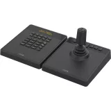 AXIS TU9001 Control Board for professional camera and video management, keypad and joystick next to each other, text on LCD display