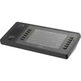Black AXIS C6110 Network Paging Console viewed from its left