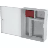 AXIS TA1203 Enclosure with Power Unit, blanc, vu de son angle gauche.