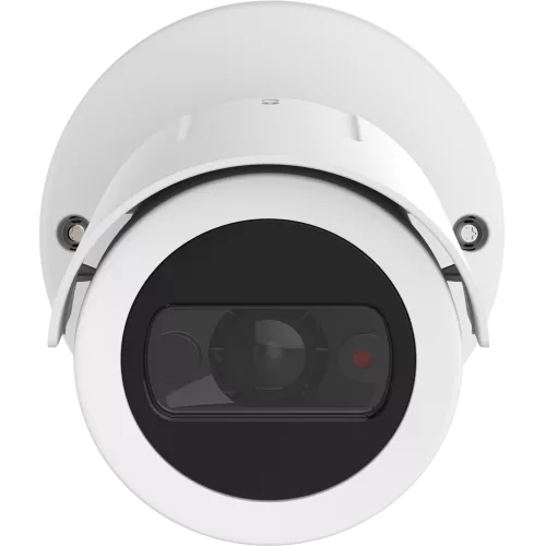Telecamera IP AXIS M2025-LE di colore bianco vista dalla parte anteriore. 