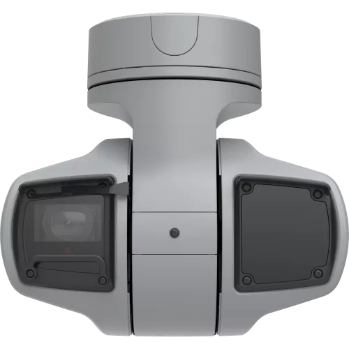 IP Camera AXIS q6215-le has 1/2" sensor for high dynamic range. The camera is viewed from it´s hanging front.