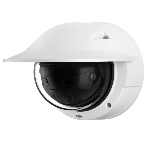AXIS P3807-PVE has four sensors built into a single camera, and seamless stitching of all four images.