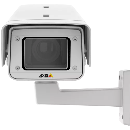 AXIS Q1615-E Mk II IP Camera has included i-CS lens. The product is viewed from its front.