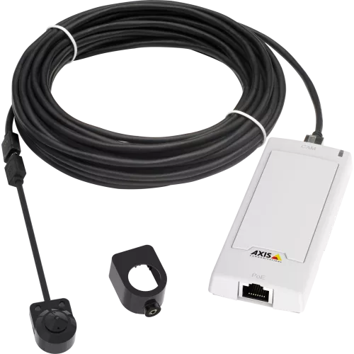AXIS P1264 with cable, main unit and spare parts from front