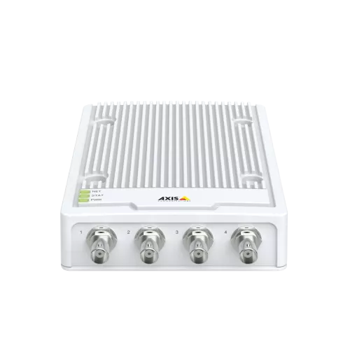 AXIS M7104 Video Encoder dalla parte anteriore con luci