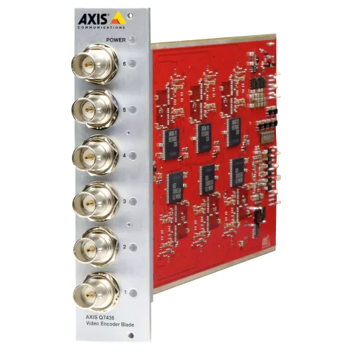 AXIS Q7436 Video Encoder Blade standing from left angle