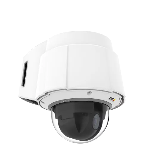 AXIS Q6055-C PTZ camera mounted on wall from right