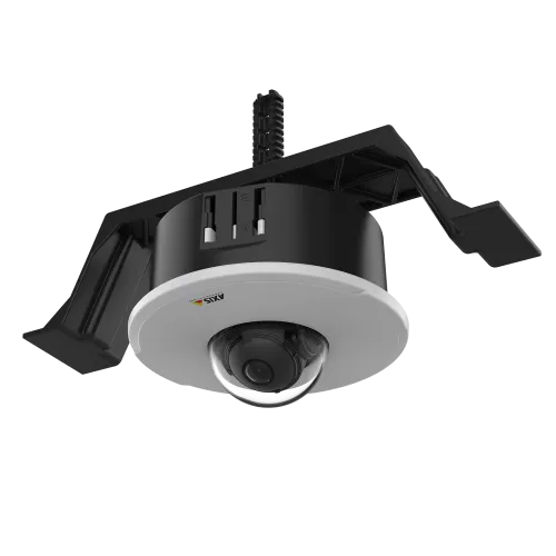AXIS TM3201 mounted together with AXIS M3065V in the ceiling
