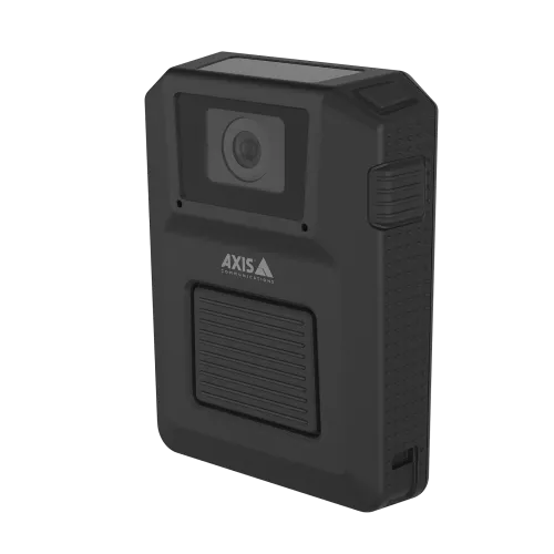 Axis W100- Body worn camera from left