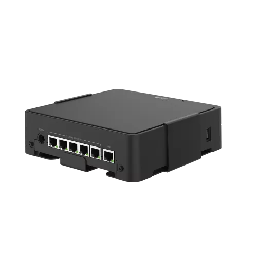 AXIS W800 System Controller from the rear in a left angle