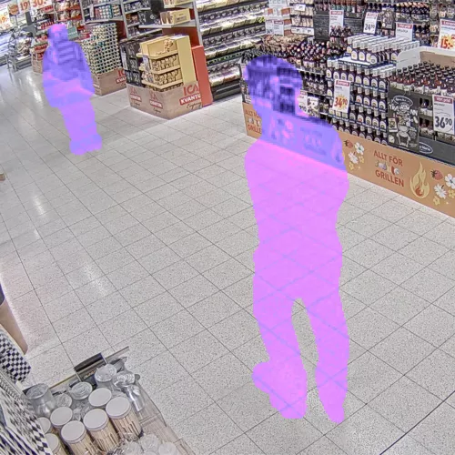 AXIS Live Privacy Shield, used in grocery store