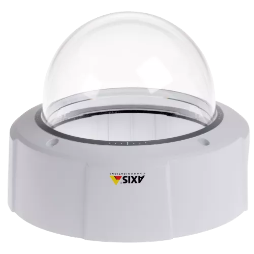 Vista frontal de AXIS M55 Clear/Smoked Domes A con carcasa