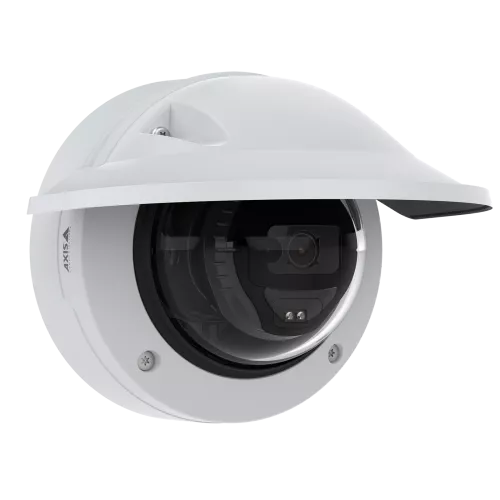 AXIS M3216-LVE in bianco e nero, vista da sinistra