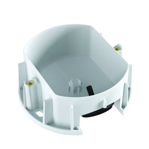 AXIS TM2001 Mount Bracket, Farbe Weiß, von vorne gesehen 