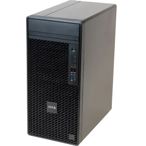 AXIS Camera Station S1216 Tower Recording Server, viewed from its left angle