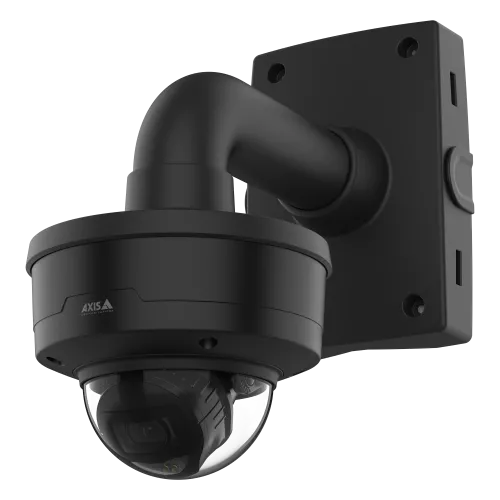 Black fixed dome camera kit. P3267-LVE with TP3301-E and TP3106-E.