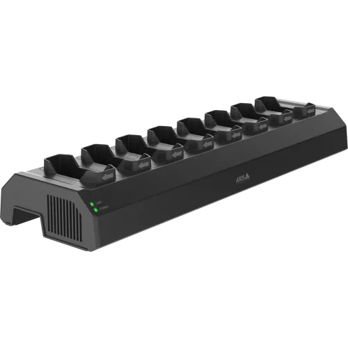 AXIS W701 Mk II Docking Station 8-bay, viewed from its left angle
