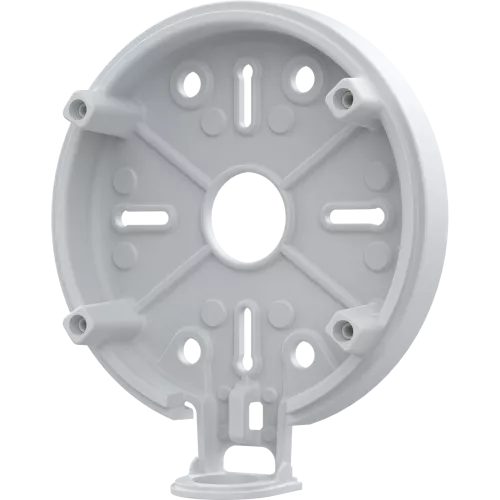 White AXIS TQ1603-E Conduit Back Box viewed from its left