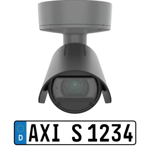 Camera wall mounted with license plate 
