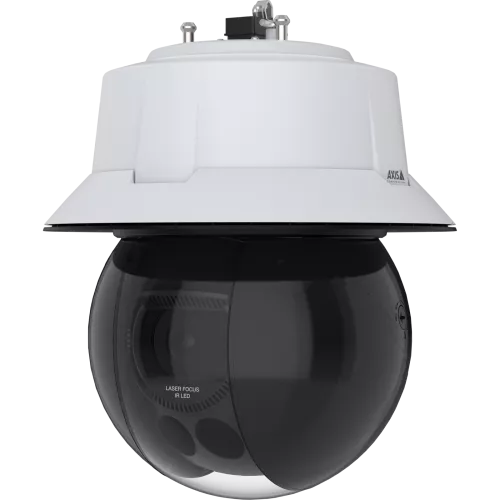 PTZ Camera with weathercap seen from left