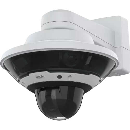 multidirectional camera with PTZ camera mounted wallmount