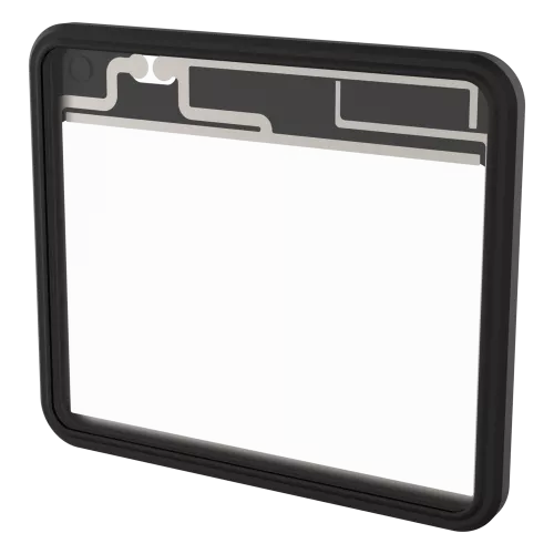 Black AXIS TQ1951-E Front Window Kit viewed from its left angle.