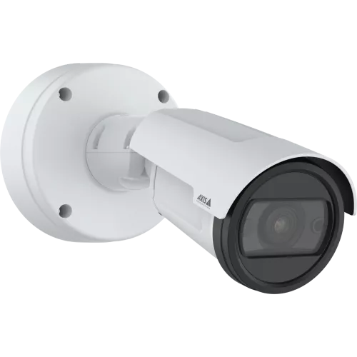 Caméra cylindrique à fixation murale, vue de son angle droit