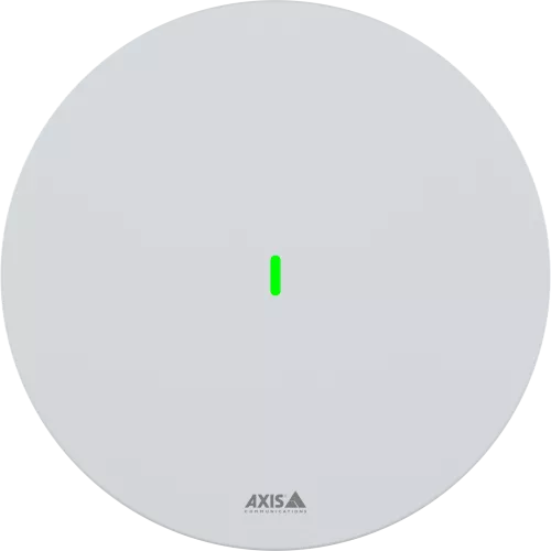 AXIS D6210 Air Quality sensor, white polycarbonate casing, viewed from the front