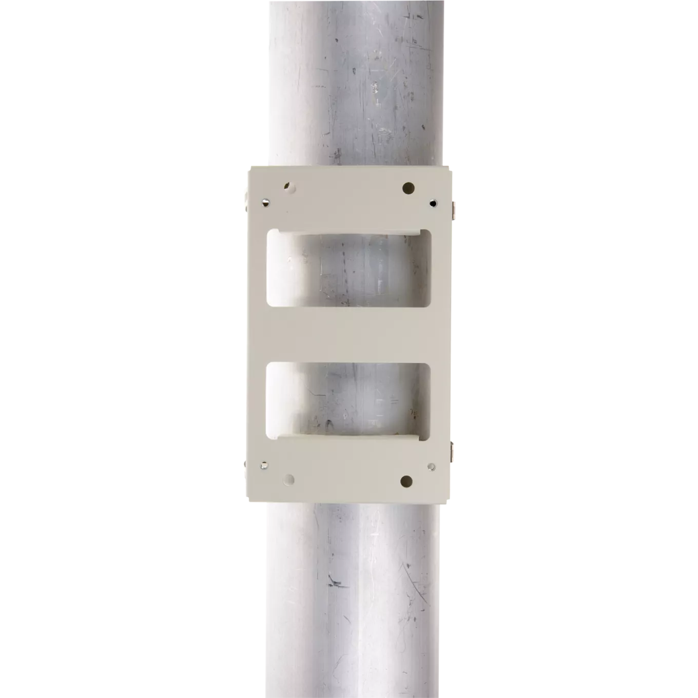 AXIS TD9301 Outdoor Midspan Pole Mount, vu de face. 