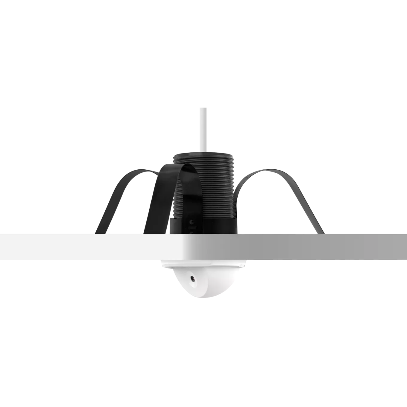 AXIS F8225 Pinhole Accessoryの天井への取り付け、左から見た図