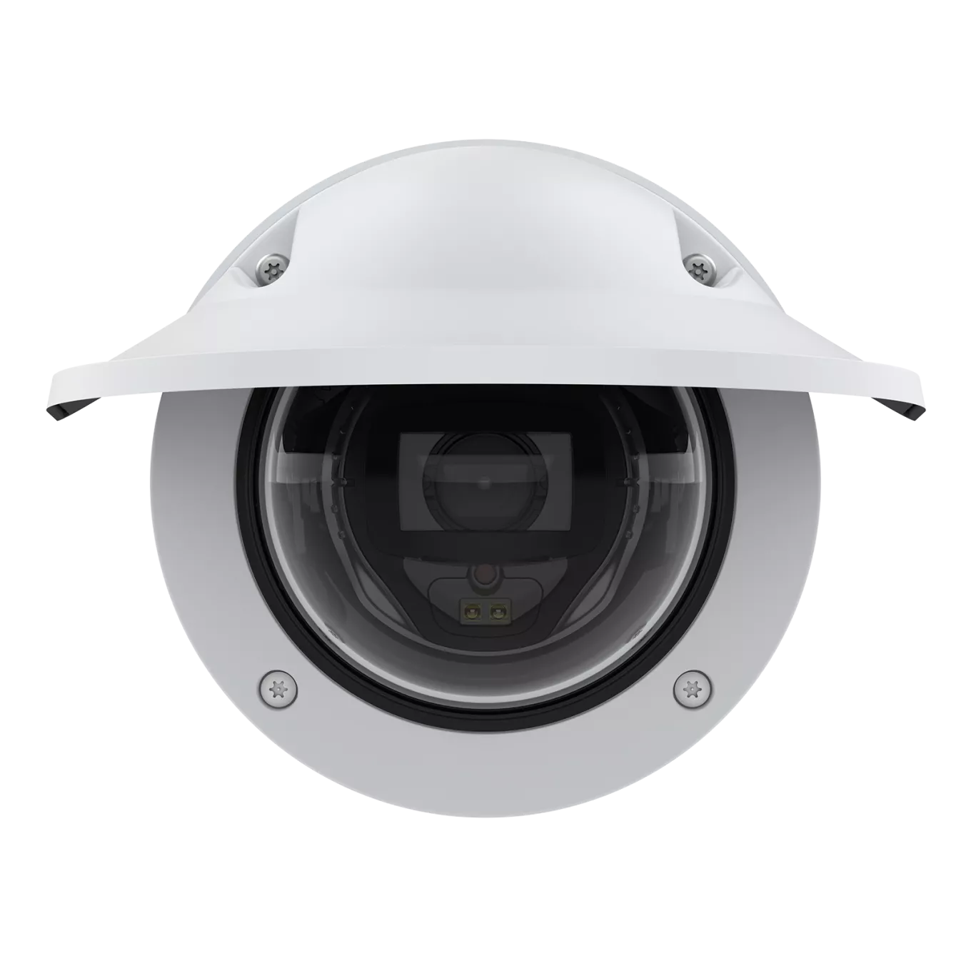 P3268-LVE con schermo di protezione dalle intemperie vista da davanti
