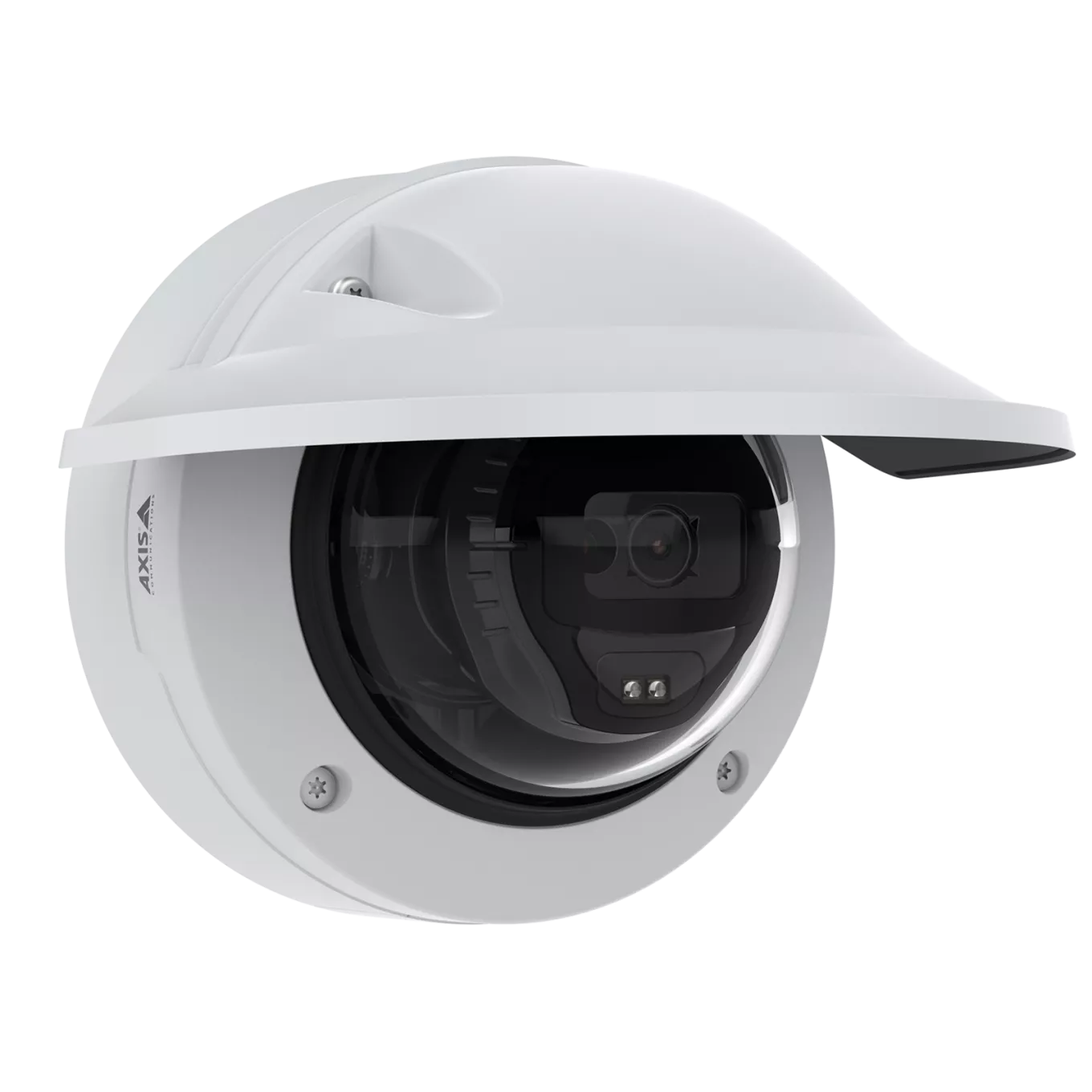 AXIS M3216-LVE in bianco e nero, vista da sinistra