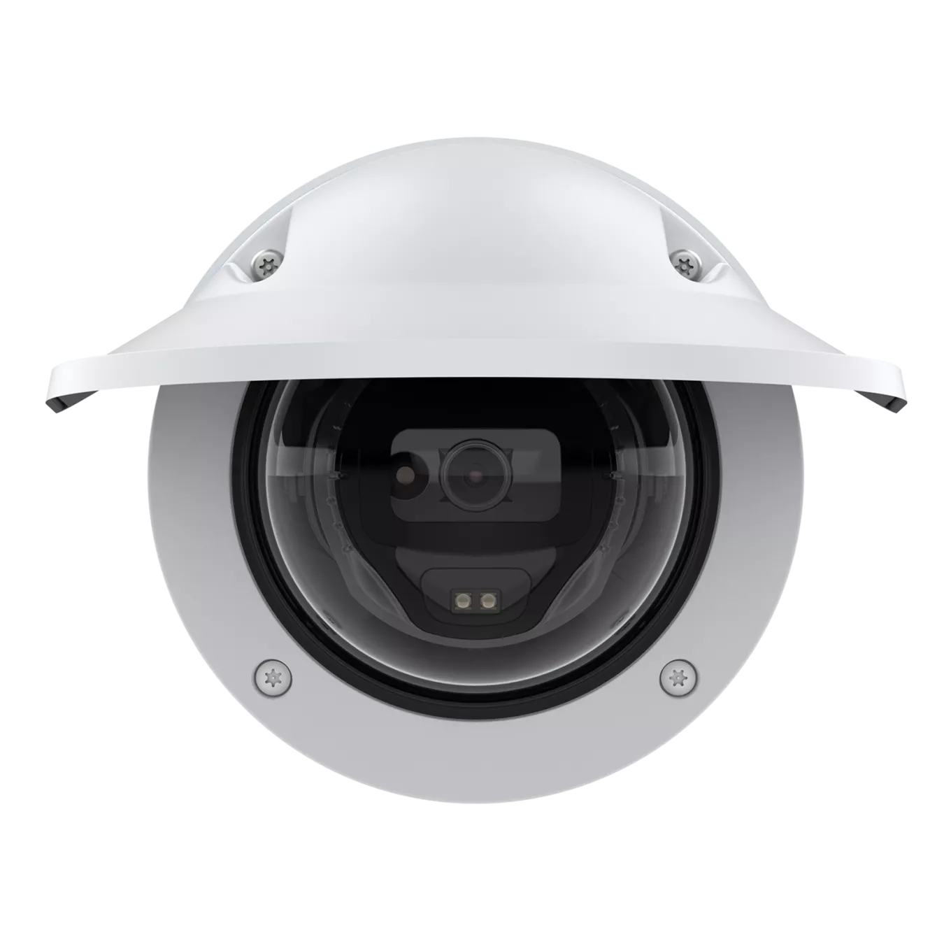 AXIS M3216-LVE in bianco e nero, vista da davanti