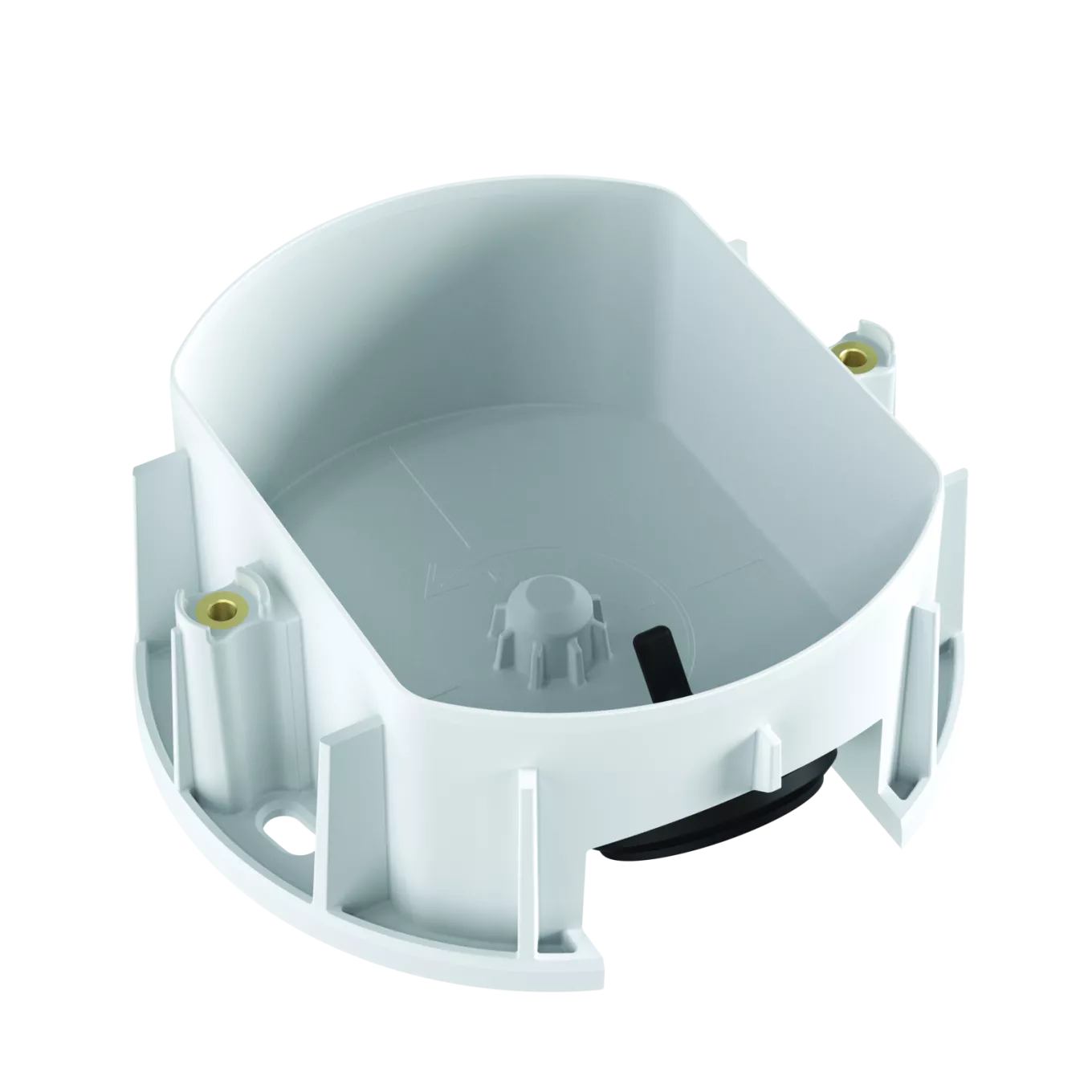 AXIS TM2001 Mount Bracket, Farbe Weiß, von vorne gesehen 