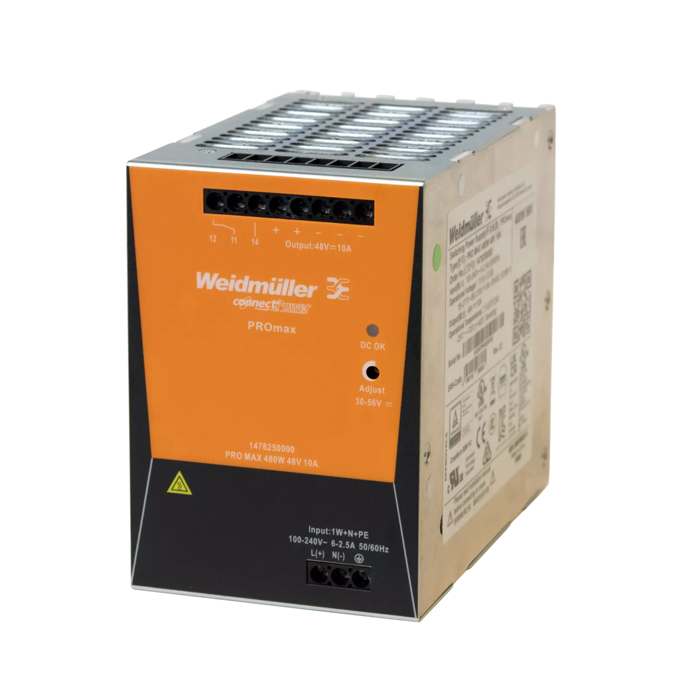 Fuente de alimentación AXIS DIN PS56, caja naranja.