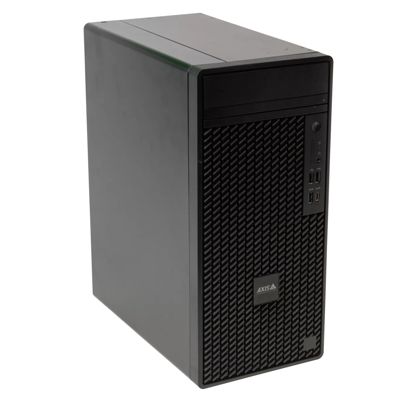 AXIS Camera Station S1216 Tower Recording Server, viewed from its right angle