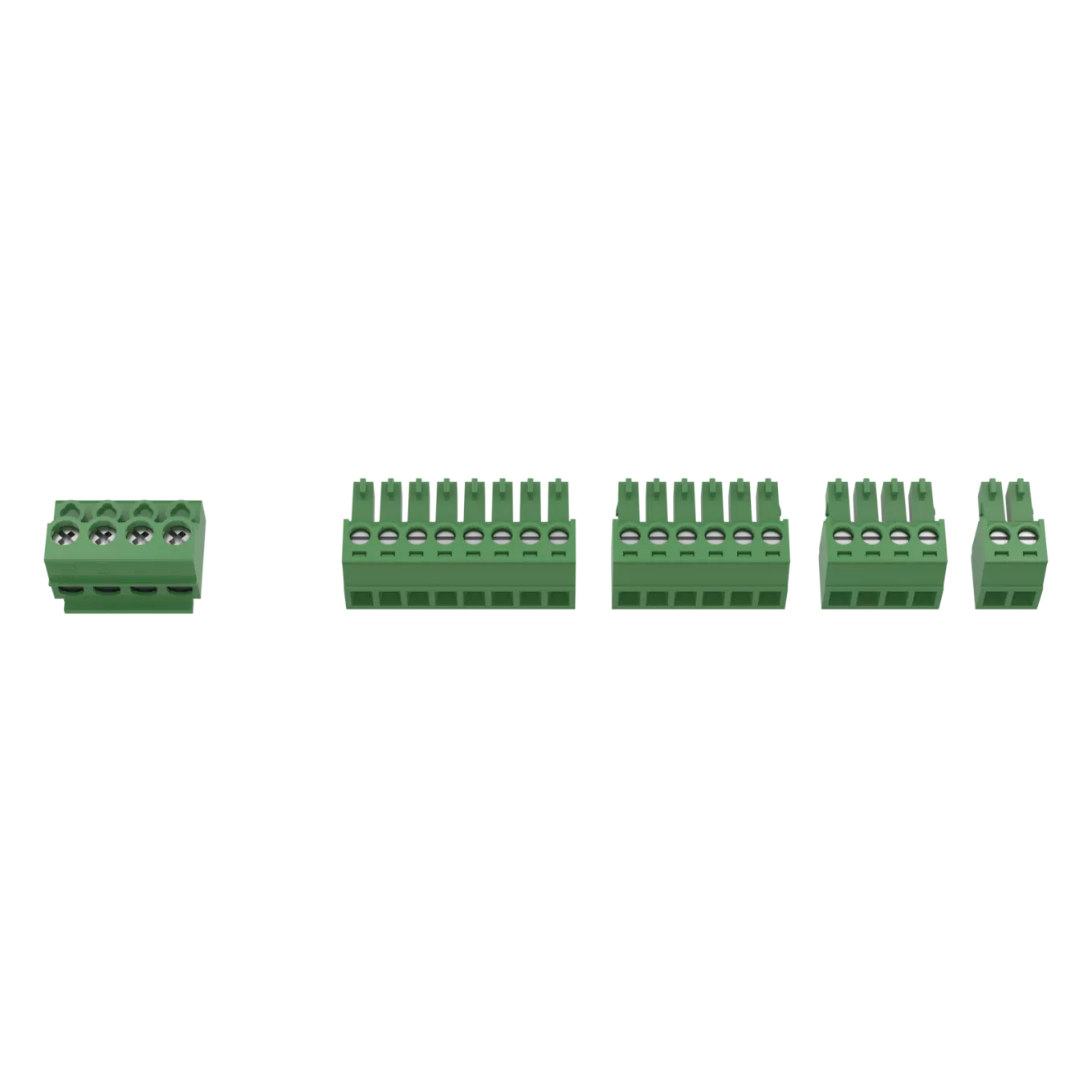 AXIS TA1902 Access Control Connector Kit verde en cinco piezas.