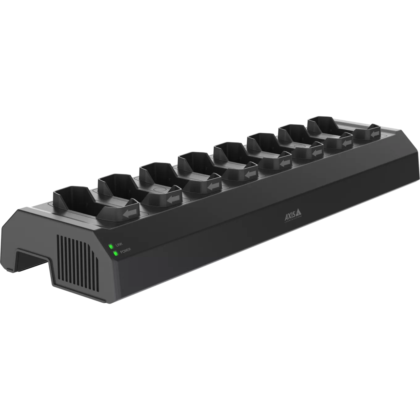 AXIS W701 Mk II Docking Station 8-bay, viewed from its left angle