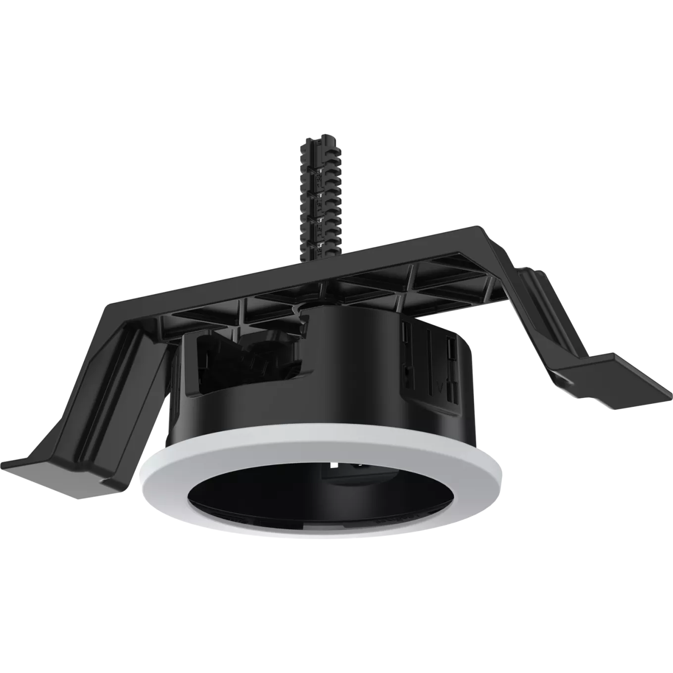 Black AXIS TM3212 Recessed Mount viewed from its left angle