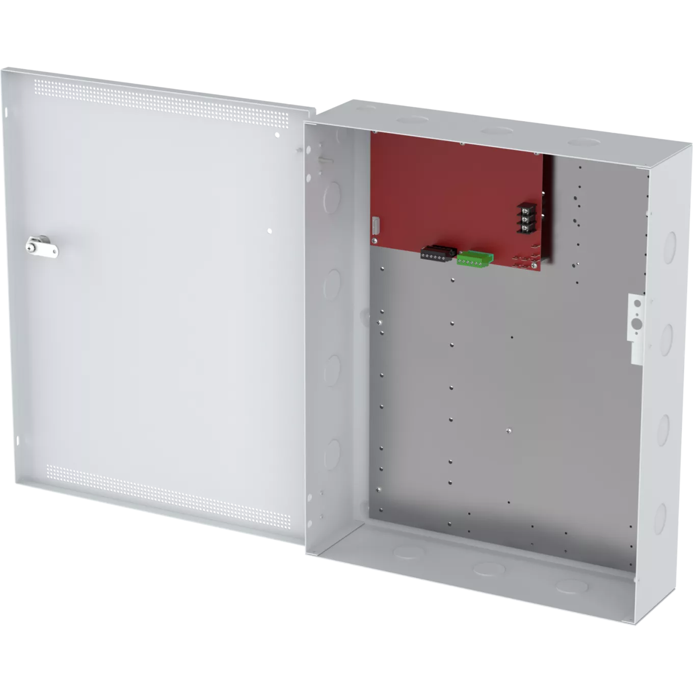 Boîtier AXIS TA1202 Enclosure with Power Unit, vu de son angle gauche.
