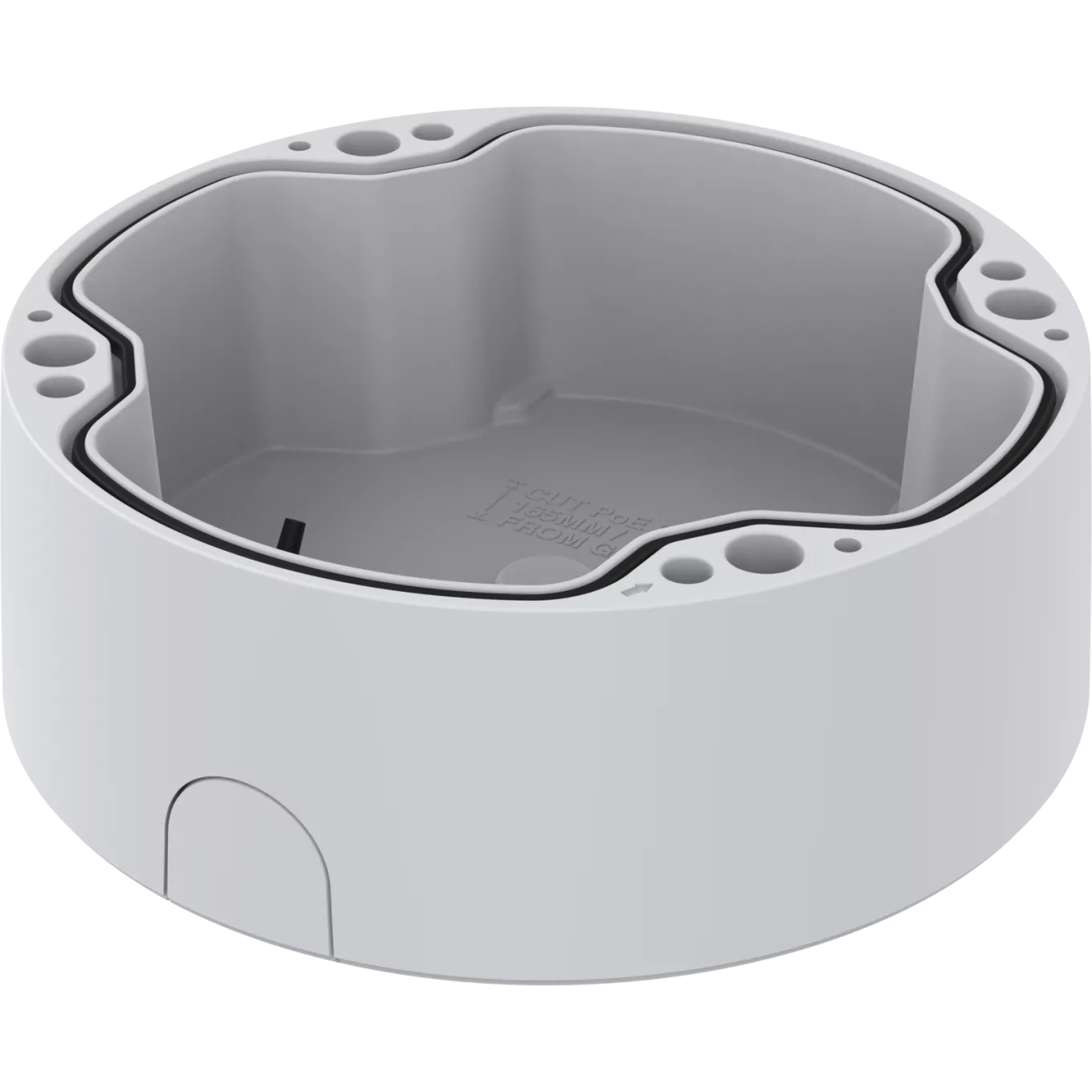 Showing cable hole of back box